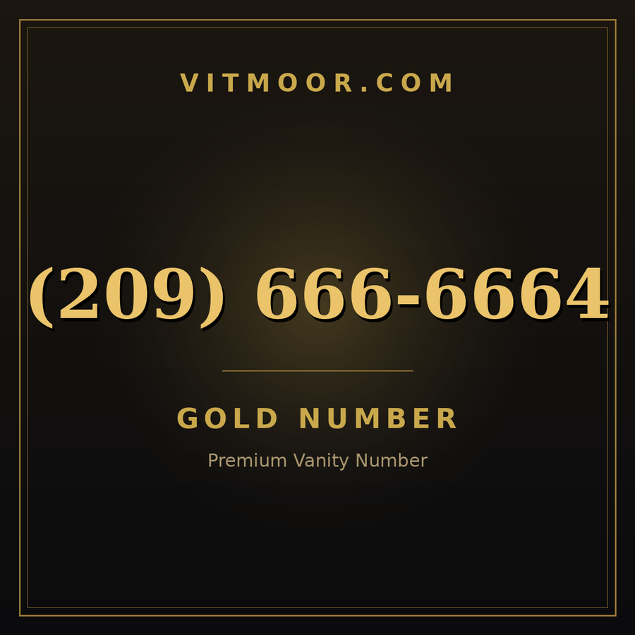 VITMOOR Gold premium number (209) 666-6664