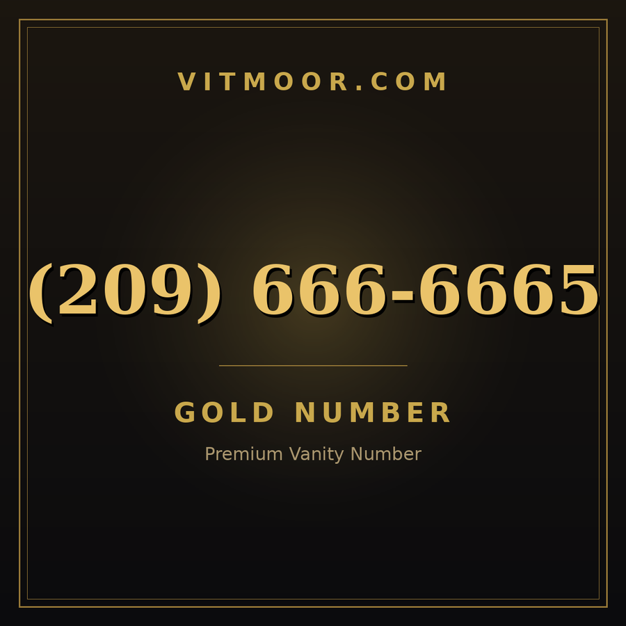 VITMOOR Gold premium number (209) 666-6665