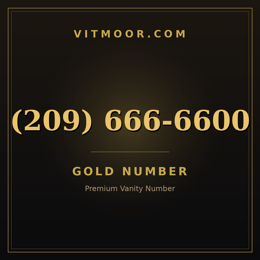 VITMOOR Gold premium number (209) 666-6600