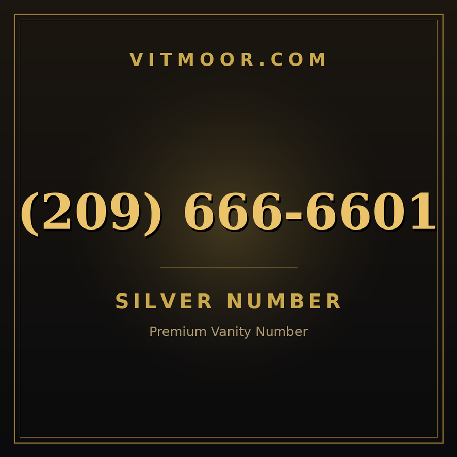 VITMOOR Silver premium number (209) 666-6601