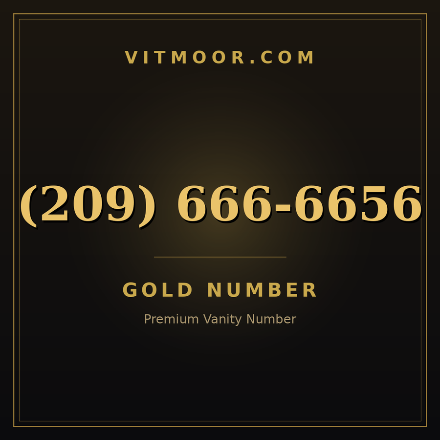 VITMOOR Gold premium number (209) 666-6656