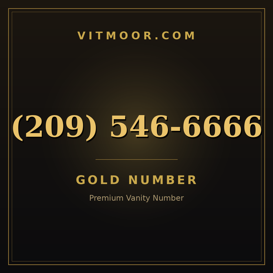 VITMOOR Gold premium number (209) 546-6666