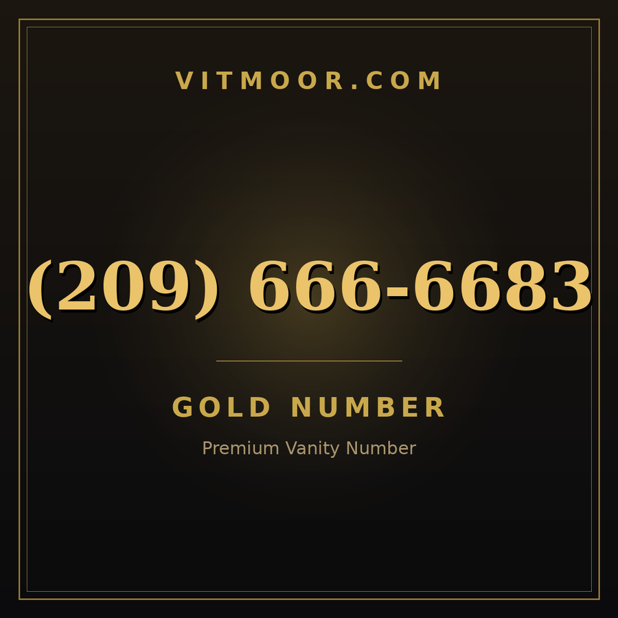 VITMOOR Gold premium number (209) 666-6683