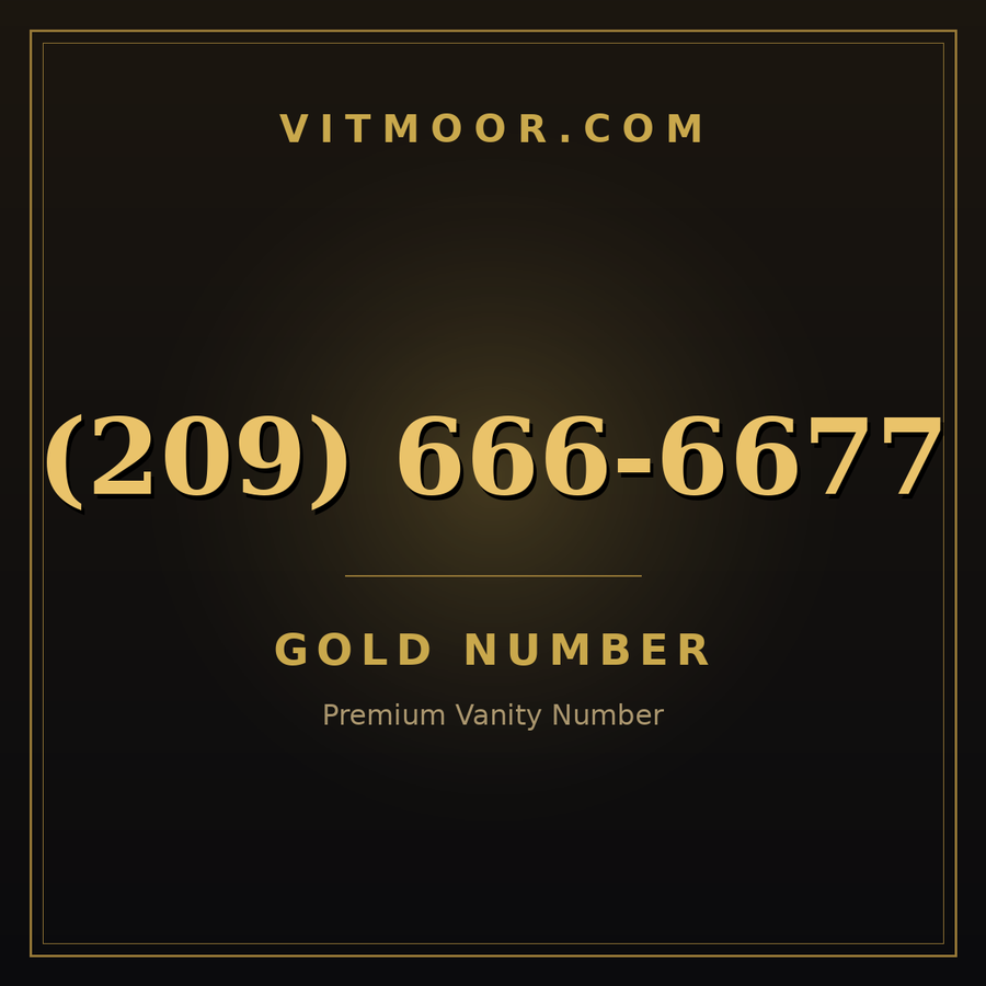 VITMOOR Gold premium number (209) 666-6677