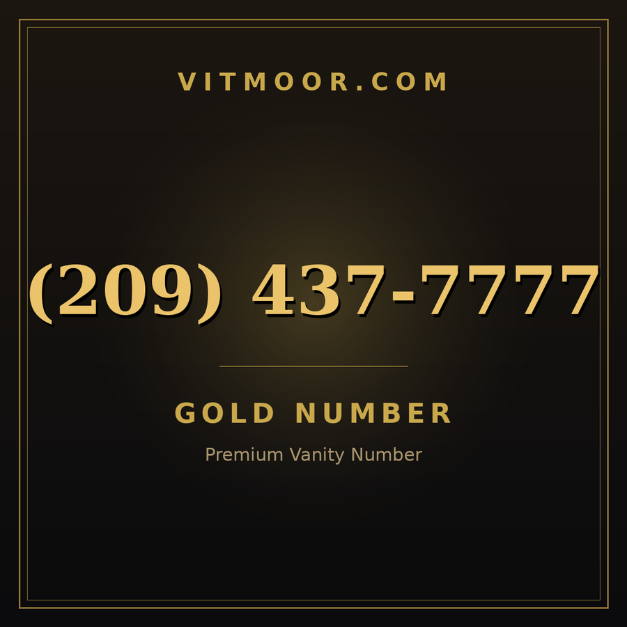 VITMOOR Gold premium number (209) 437-7777