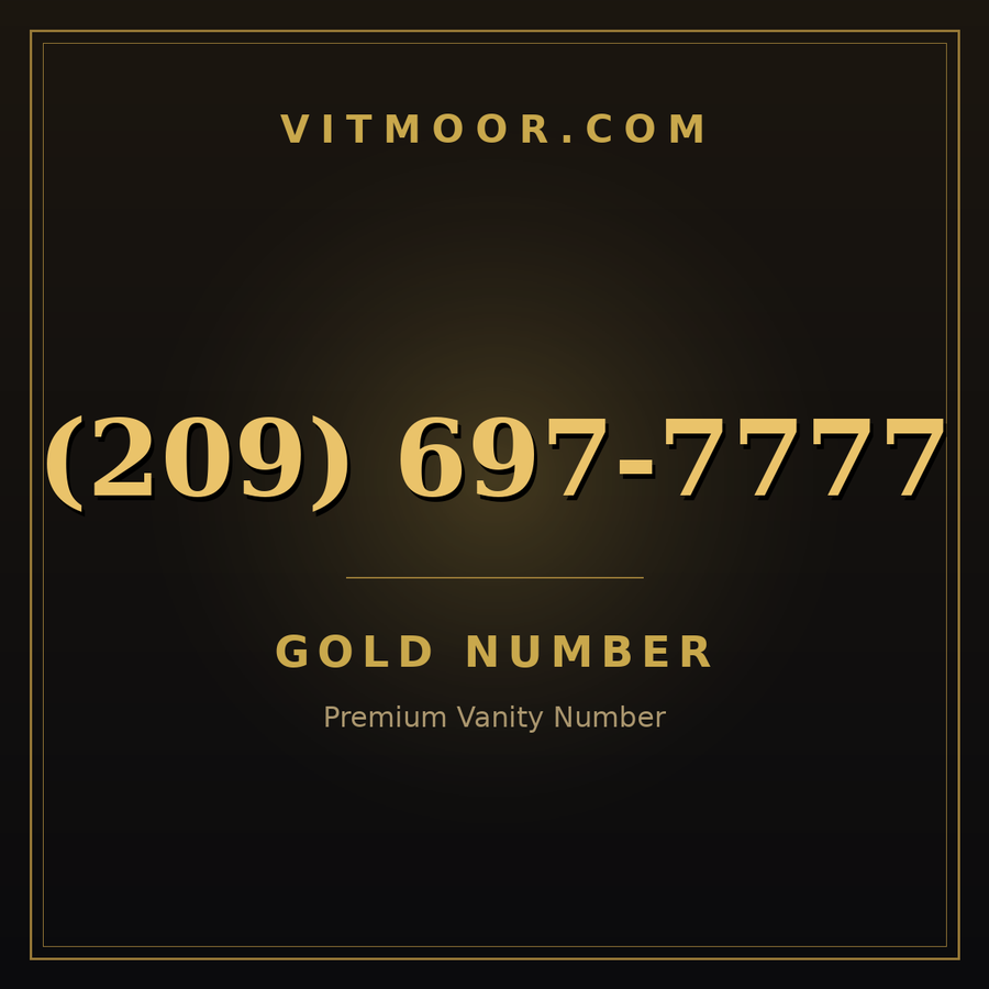 VITMOOR Gold premium number (209) 697-7777