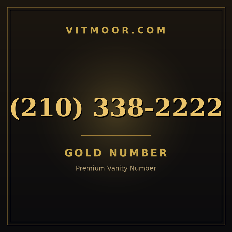 VITMOOR Gold premium number (210) 338-2222