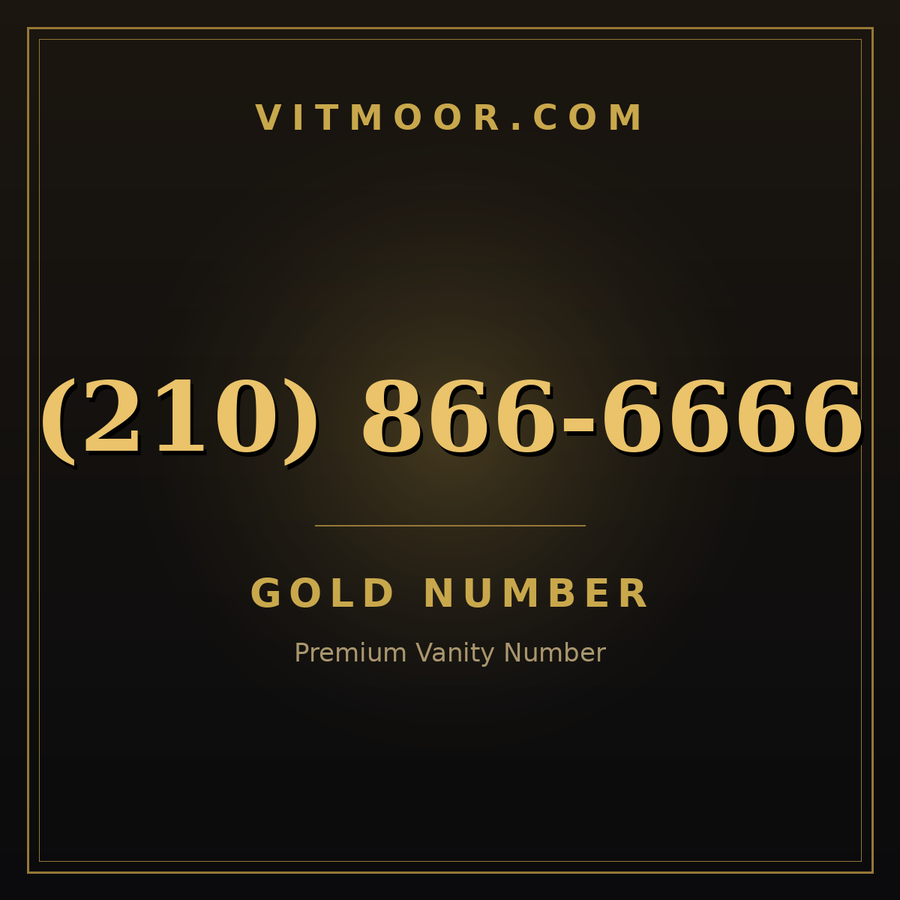 VITMOOR Gold premium number (210) 866-6666