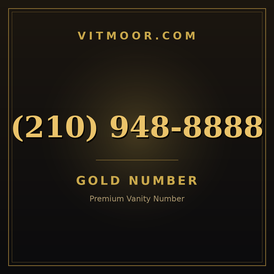 VITMOOR Gold premium number (210) 948-8888