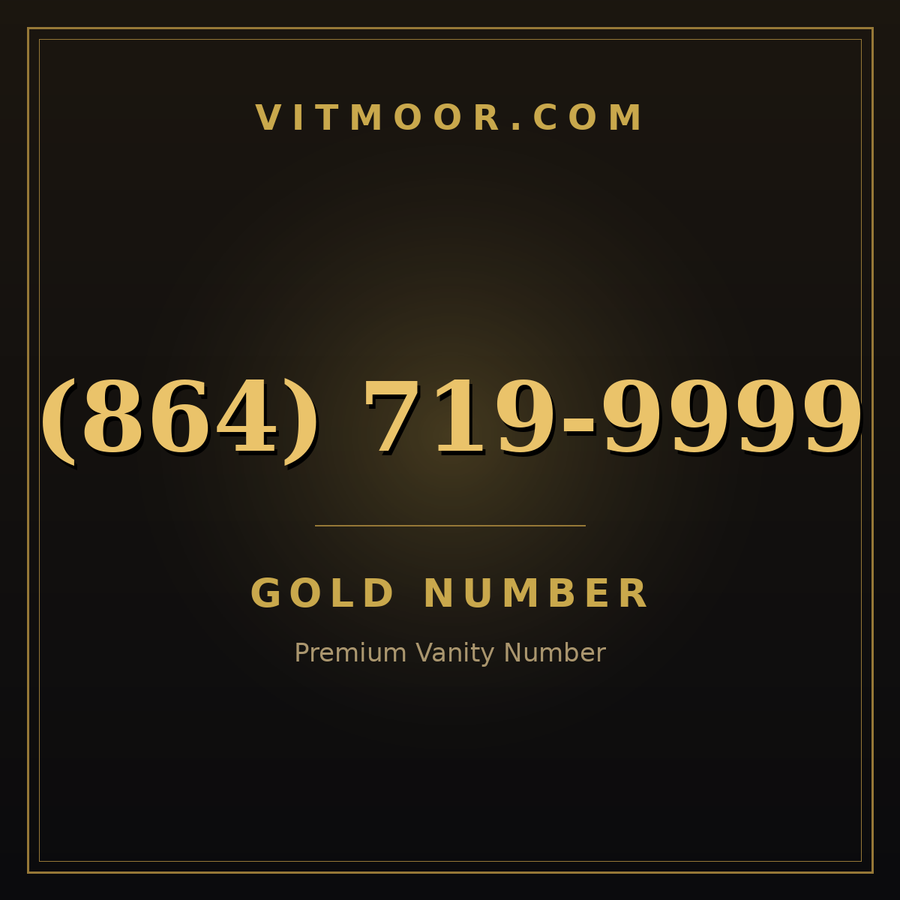 VITMOOR Gold premium number (864) 719-9999